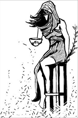 Personification of wisdom and intuition. OSR RPG illustration for Crowns 2ed